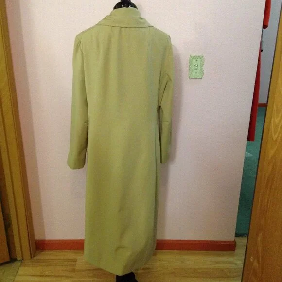 Vintage c. 1960s Youthcraft Coat Button-Up Lined Trenchcoat in Tan - Picture 3 of 4
